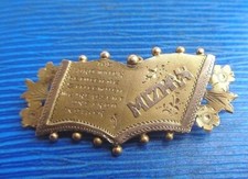 Victorian Gold MIZPAH Brooch