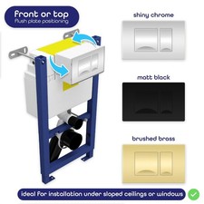 745mm Low Height Wall Hung Toilet Concealed Cistern Frame Front or Top Access