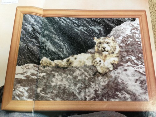 Snow leopard cross stitch - leopard,