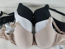 BNWOT 36D M&S BRA BUNDLE x3 UNDERWIRED MOULDED CUP BRAS  LOT BLACK WHITE NUDE