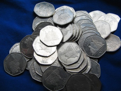 Gibraltar fifty pence - pence, 1704