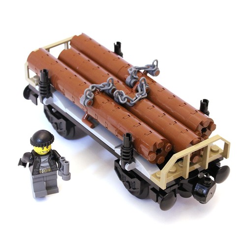 Lego train city - cargo, logs