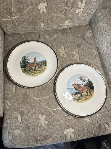 Pair vintage stag deer - a,