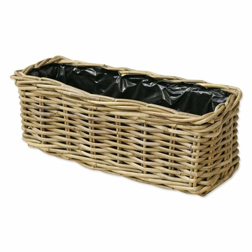 Rattan rectangular window box - window,