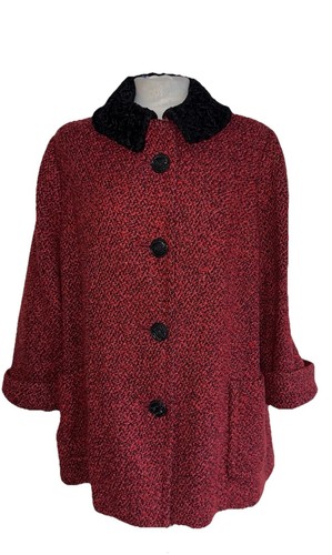 Idyllic vintage coat red - vintage, red-black