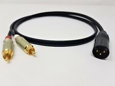 NAIM 3 Pin XLR to Phono RCA Mogami 2695 High Definition OFC Cable Gold Plated 1m