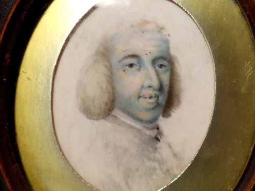 Antique hand painted portrait - hand,