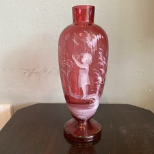 Antique Mary Gregory Cranberry