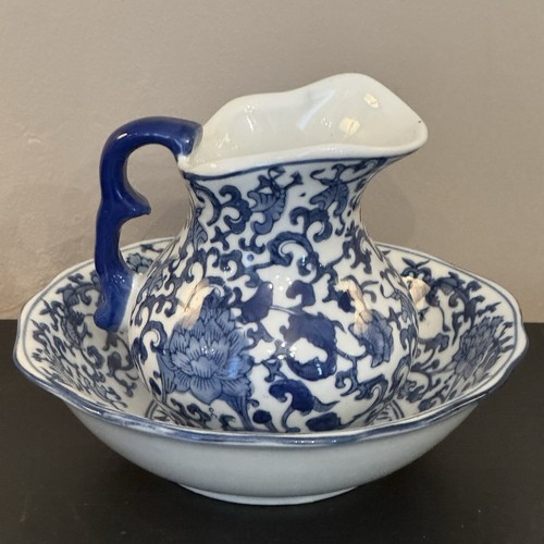 Vintage blue white porcelain - &,