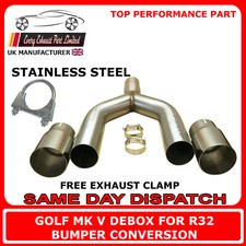 Golf Mk5  Back Box Rear Y-Pipe for Tdi R32 Bumper Conversion