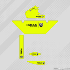 FLUORESCENT YELLOW EUROPEAN STYLE ROTAX RADIATOR STICKER KIT - KARTING
