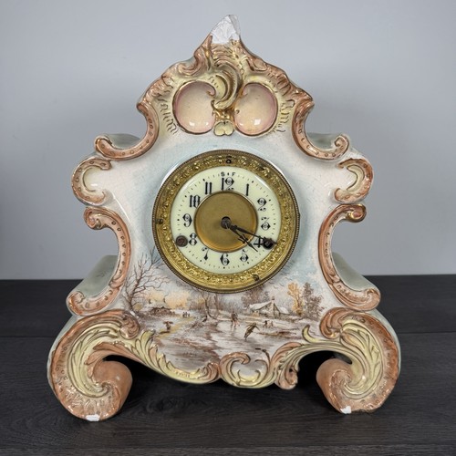 Antique edwardian mantel clock - antique,