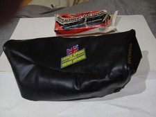 HONDA  MTX50 1983 BLACK SEAT COVER. ,PLAIN BLACK ,GOLD LOGO  .H189. MADE IN UK.