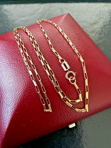 Vintage 9ct gold paper clip - vintage,