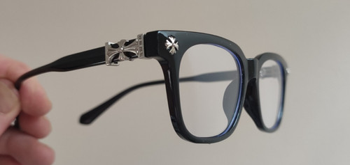 Black chrome hearts glasses - black,