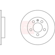 2x Brake Discs Solid For VW