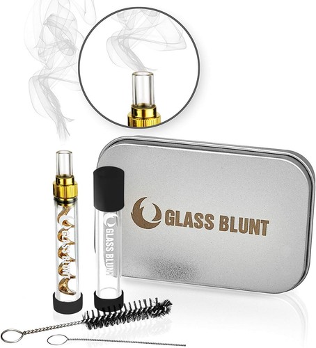 Glass blunt mini pipe - glass,