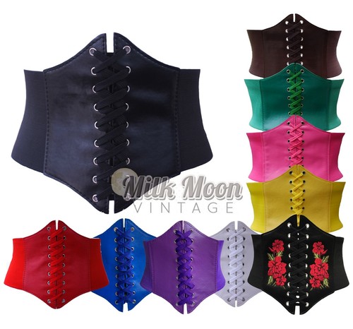 Punk goth elastic cinch wide - cinch,