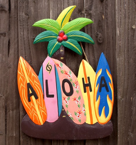 Tiki bar sign aloha surf - surf, board