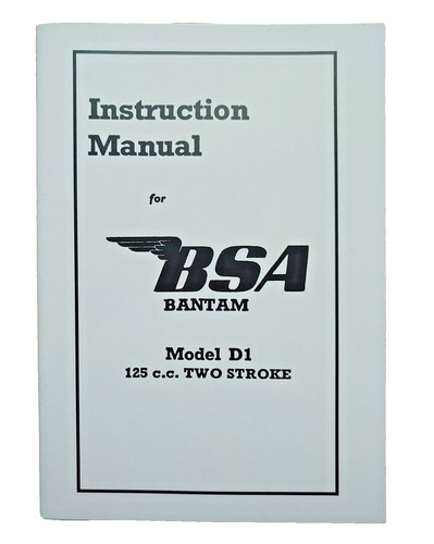 Bsa bantam instruction book - bantam,