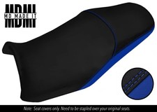 FITS YAMAHA FAZER FZS 1000 01-05 CUSTOM GRIP VINYL SEAT COVER BLACK & BLUE