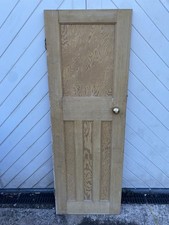 1930s Internal Door - Original - Stripped Bare Wood 174 x 60 cm