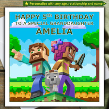 MINECRAFT BIRTHDAY CARD