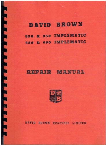 David brown 850 - 880, 990