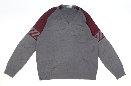 Pierre sangan mens grey - grey, v-neck