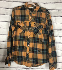 Ragdoll Womens Size L Yellow /Multicolored Long Sleeve Button Up Flannel