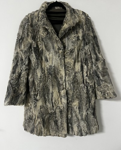 Astrakhan coat fur - coat, white