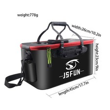Fishing Bucket Fishing Box Easy To Clean Features:Collapsible With Mesh Cover