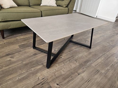 Coffee table with stone - with, top