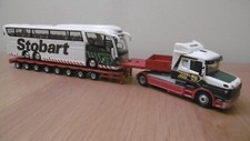 Oxford Modern Truck Stobart Scania T Cab & Nooteboom Trailer Coach load  1:76