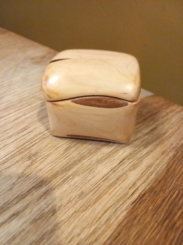 Handmade yew wood trinket box - handmade,