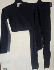 Zara girls black ribbed