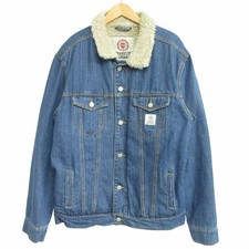 Franklin & Marshall Denim Jacket Men’s L Boa G-Jean Indigo White Blouson