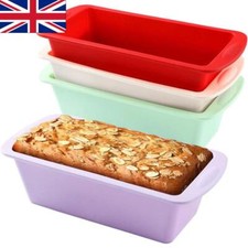 4x Rectangle Silicone Bread Loaf Cake Mold Pan Tins Non Stick Baking Tray Mould