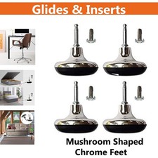 Chrome Feet Bed Legs Gliders