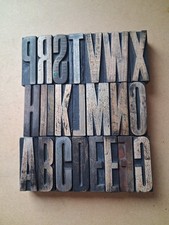 Vintage WOODEN Letterpress PRINTING BLOCKS 6.8cm High. Choose Your Letter.