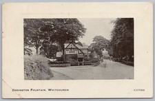 WHITCHURCH Shropshire Doddington Fountain RP Postcard, Postmarked 1912