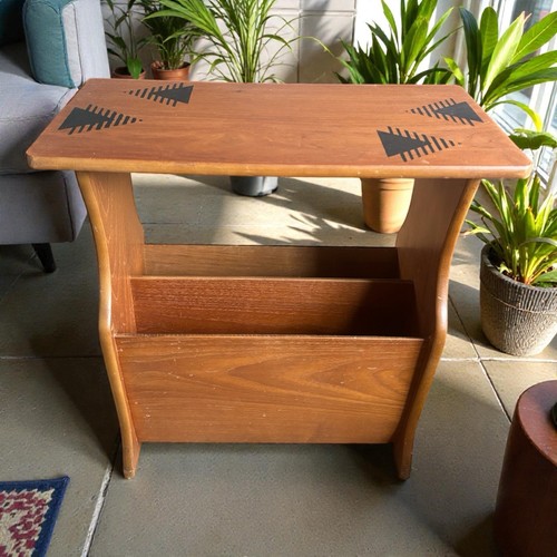 Vintage teak magazine side - vintage,