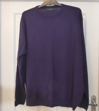 James Pringle Purple Jumper Pullover size XL Round Neck 100% Acrylic BNWOT