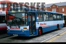 35mm Slide Blue Bus Dennis