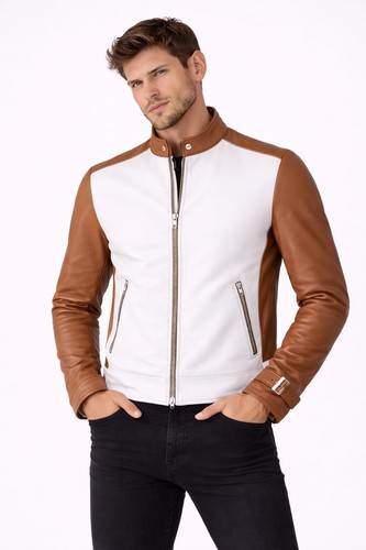 Men white tan leather - men’s,
