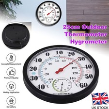 2 in 1 Large Numbers Thermometer Hygrometer Outside Thermometer for Patio Garden