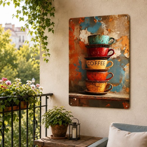 Vintage coffee cup sign - vintage,