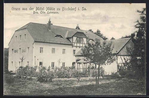Postcard bischdorf sa - of, i.sa