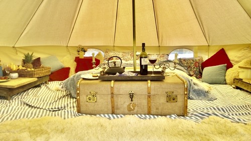 Glamping cornwall 5m bell - cornwall,