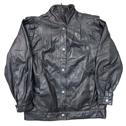 Vintage leather jacket biker - leather,